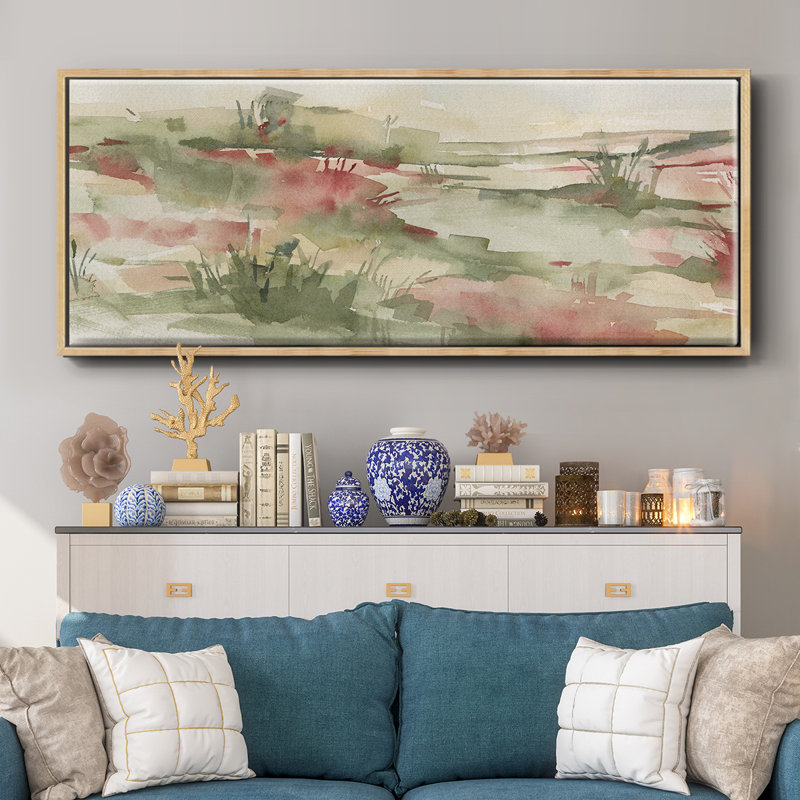 Rust Grasslands I- Framed Canvas