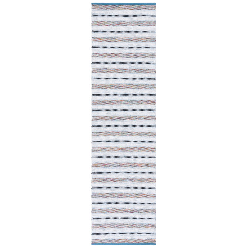Gavankar Flat Weave Cotton Striped Rug, Runner 2'3" x 9'