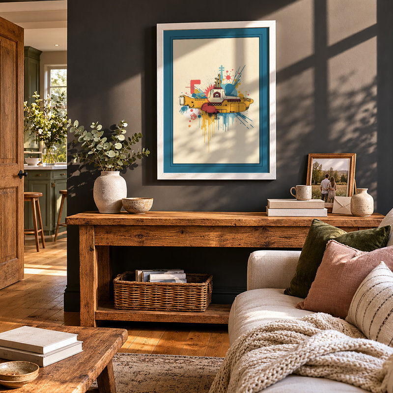 Stacked Dreams Tower Eclectic - Framed Print, A3 - 42.0 x 29.7 cm, White