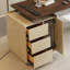 Bureau rectangulaire en bois manufacturé brun noisette + beige-120331665-120331667