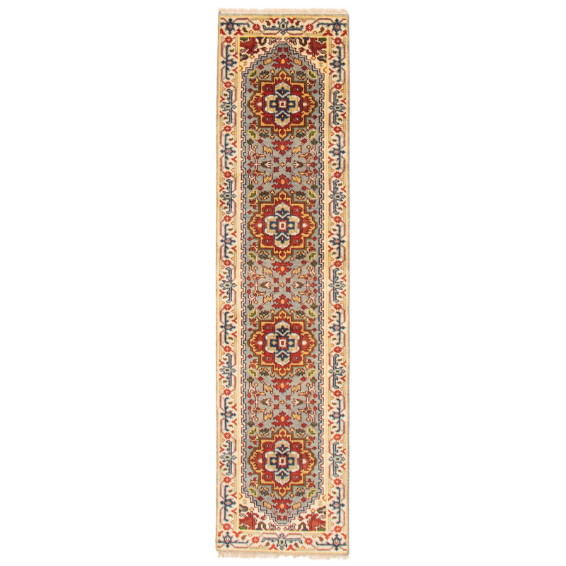 Tapis gris Gabja Heritage 2 pi 6 po x 10 pi 3 po