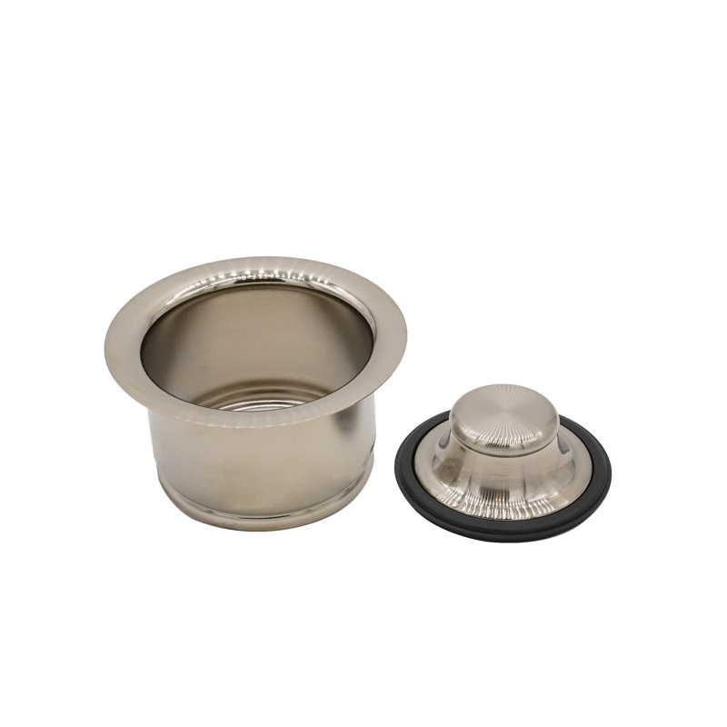 Bride et bouchon d'évacuation de cuisine 3-1 / 2 "à col extra profond, Acier inoxydable