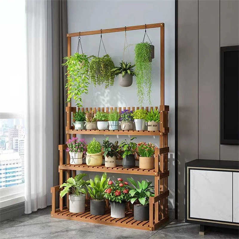 Eliza-May Wood Weather Resistant Plant Stand