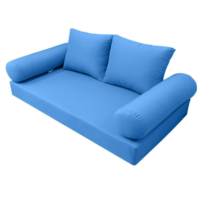 Style1 5 Pc Twin Size Replacement Knife Edge Outdoor Daybed Mattress Cushion Bolster Complete Set