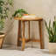 Table de bistro pliante en bois, semi-ronde, charme naturel en bois