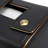 Noir Leather Tissue Box Cover
