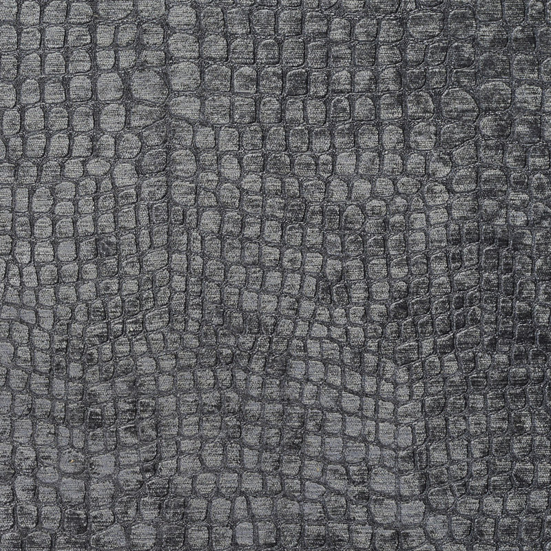 Tissu velours lime alligator, Argent/Gris