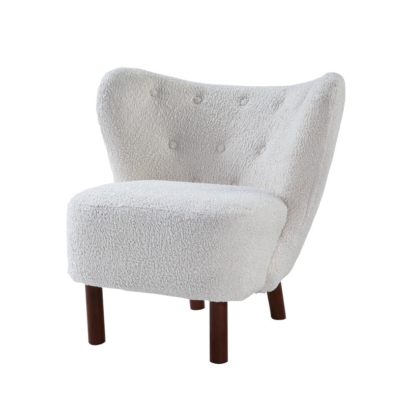 Chaise d'appoint blanche avec assise confortable et élégante
