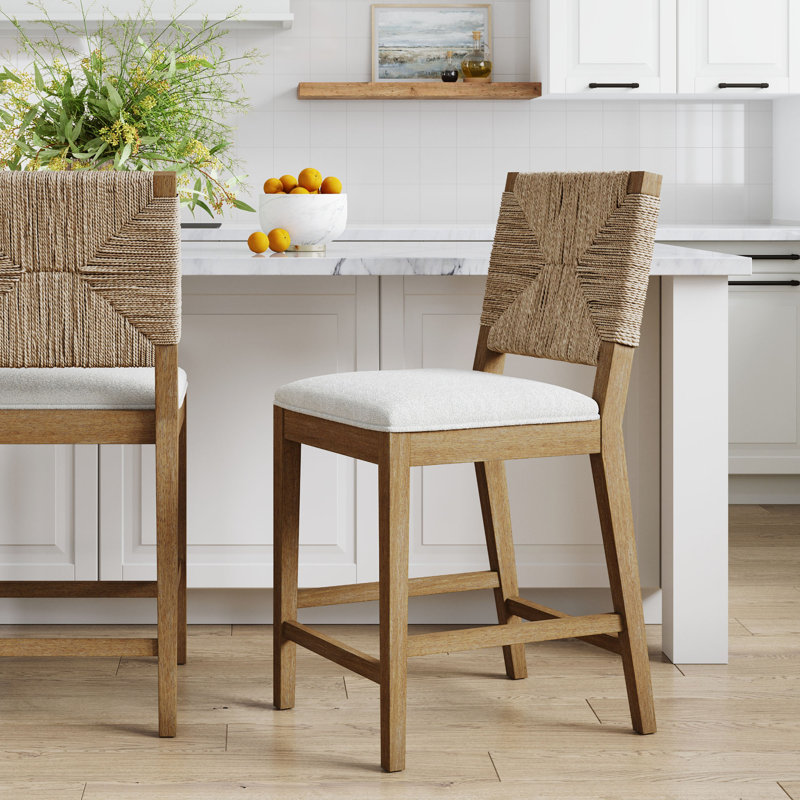 Tabouret Constance,  Crème / brun clair, Tabouret de bar (siège d'une hauteur de 29 po), 1