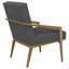 Fauteuil d'appoint rembourré en métal Kirra-1614687372