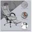 Fauteuil de bureau inclinable à haut dossier Vinsetto Massage-1535625944