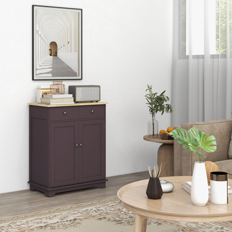 Buffet avec comptoir en bois massif HOMcom, Café
