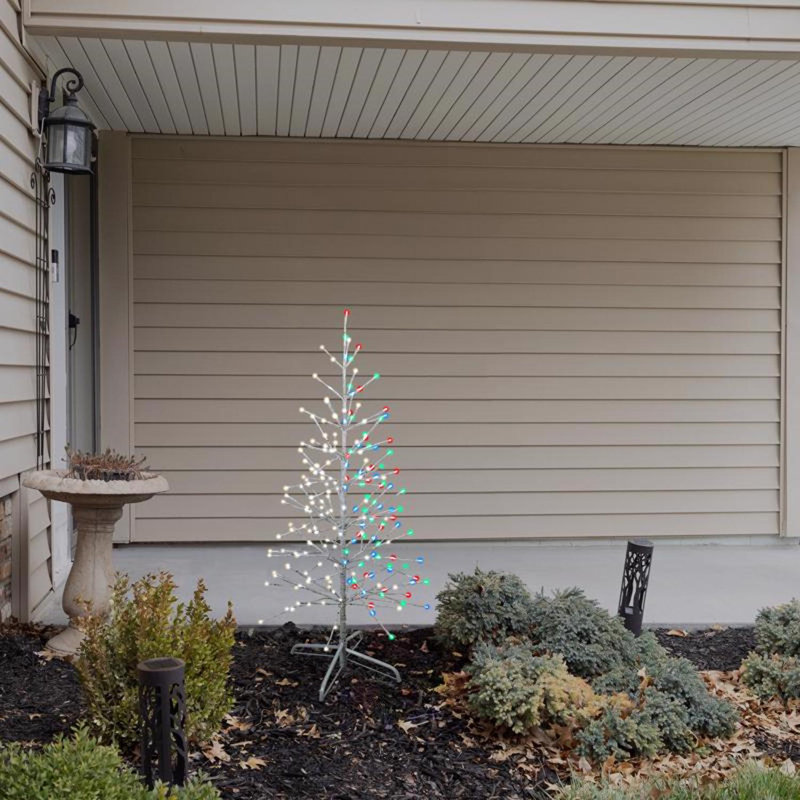 Latitude Run® LED Multi Birch Yard Decor, 48" H x 8.2" W x 50.2" D