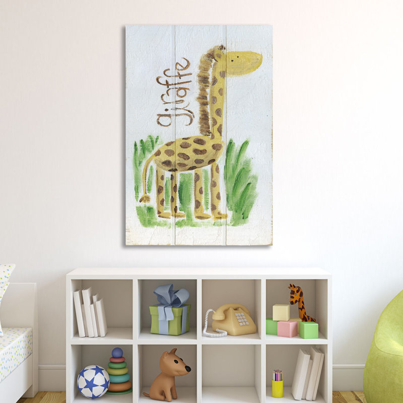 « happy giraffe » par erin burston, art sur toile, H 48 po x l 32 po x P 1,5 po