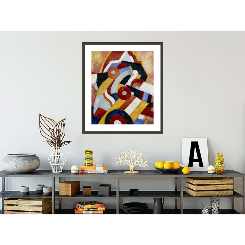 «Abstraction» par Marsden Hartley - estampe numérique encadrée, H 38,1 po x l 33,5 po