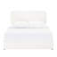 Grand lit plateforme tapissier Livcle Ivory Boucle