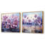 Violet Flower Meadow Harmony - Ensemble de 2 collages carrés-888058890-888058894