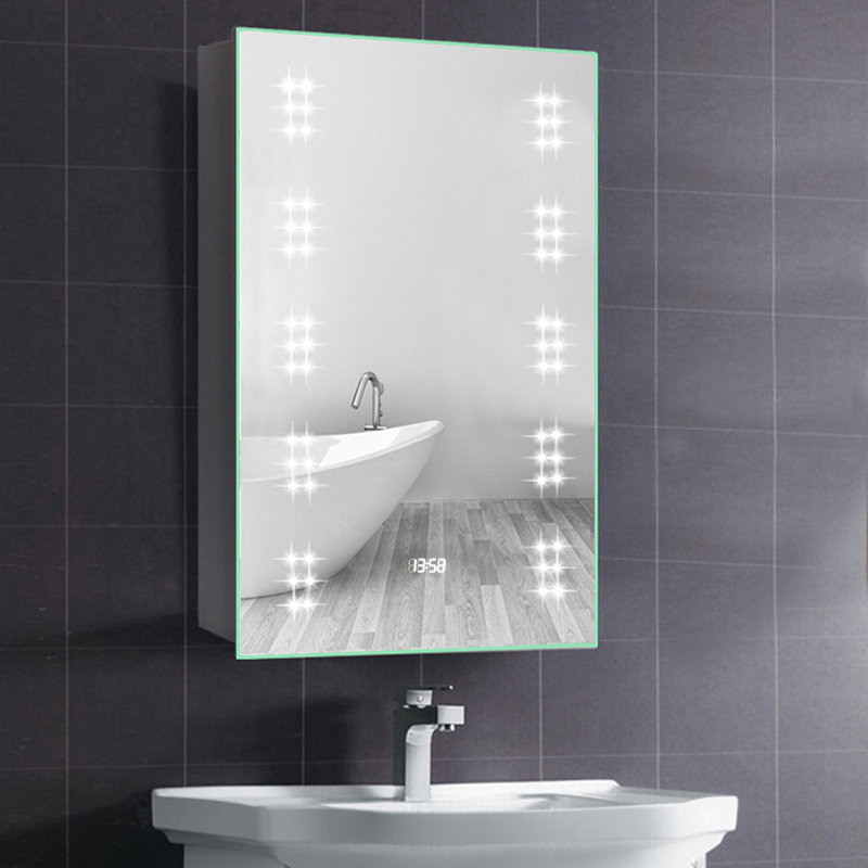 50mm W 70mm H Frameless Medicine Cabinet Mirror Fixed