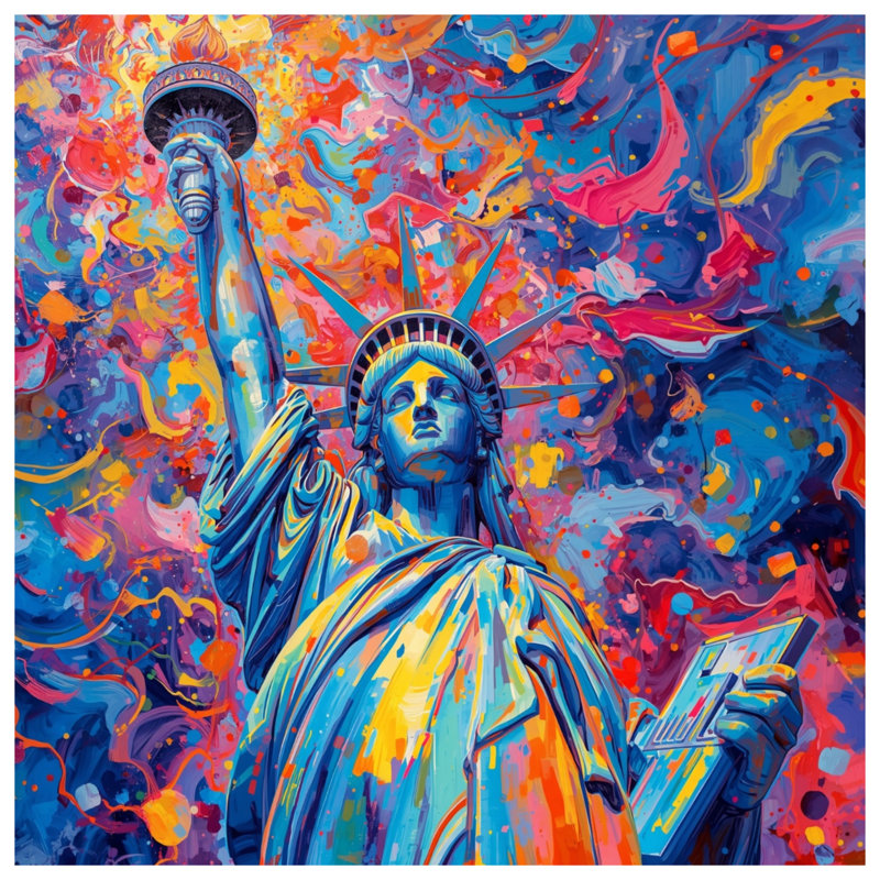 Édredon Statue of Liberty, King