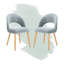 Chaise d'appoint rembourrée en velours Ambry-2029078213