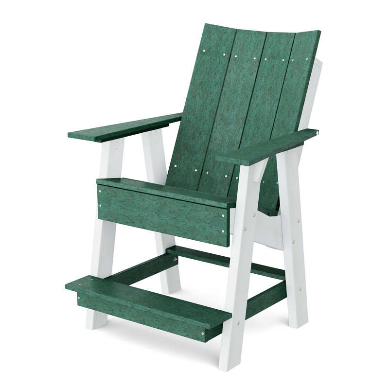 Chaise haute Adirondack contemporaine, VERT GAZON / BLANC