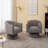 Murrow Velvet Swivel Barrel Chair-409425055