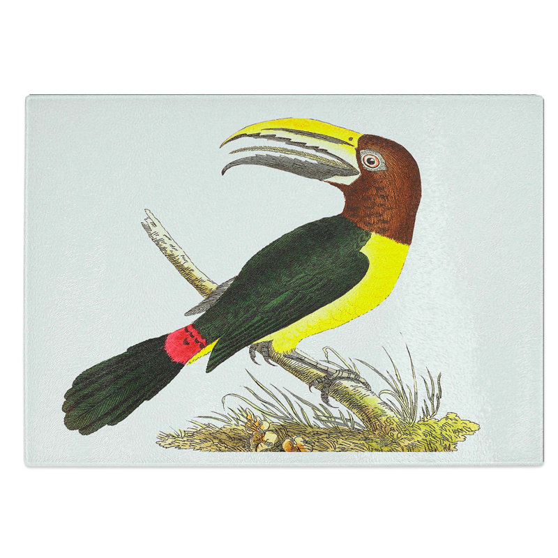 Glass Green Toucan by George Shaw Chopping Board, 39 cm W x 28.5 cm L