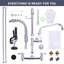 Robinet de cuisine commercial avec pulvérisateur de pré-rinçage 26 po-111176383