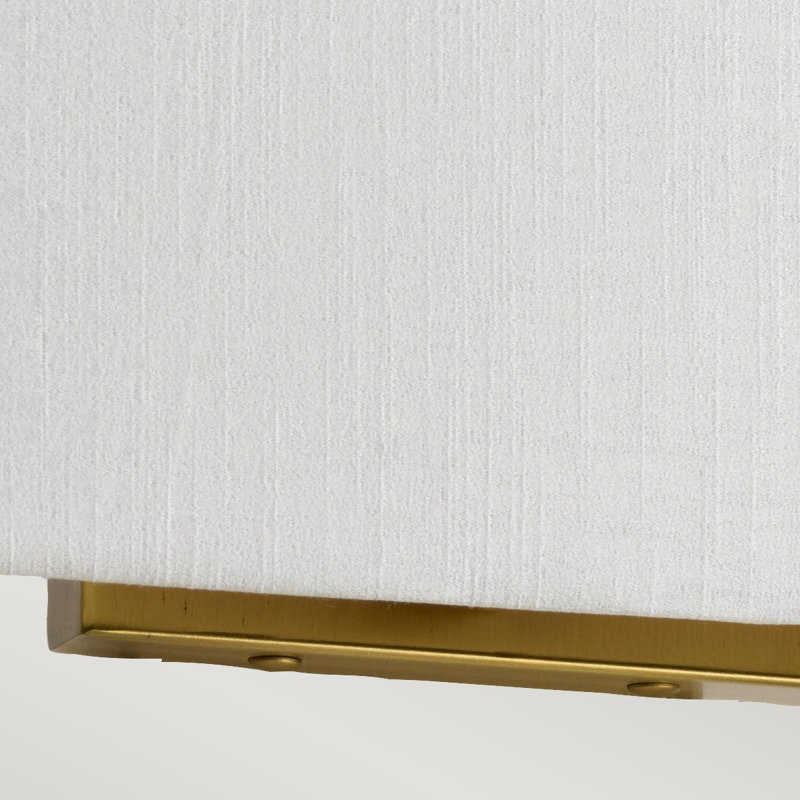 Zanders Chrome Flush Mounted Sconce, 23cm H x 37.5cm W x 12.8cm D, Aged Brass