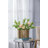 9.8X3.7X6.9" Alu Timber Wavy Rect Vase,Small