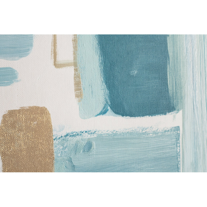 Art mural sur toile turquoise, L 24 po x H 16 po x P 1,5 po