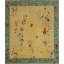 Tapis floral grand art déco à teinture végétale 12 x 12