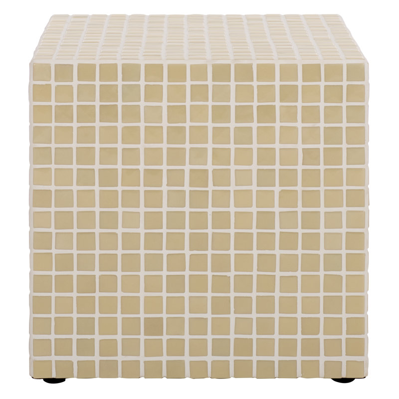 Hikari Cube Accent Table, Cream