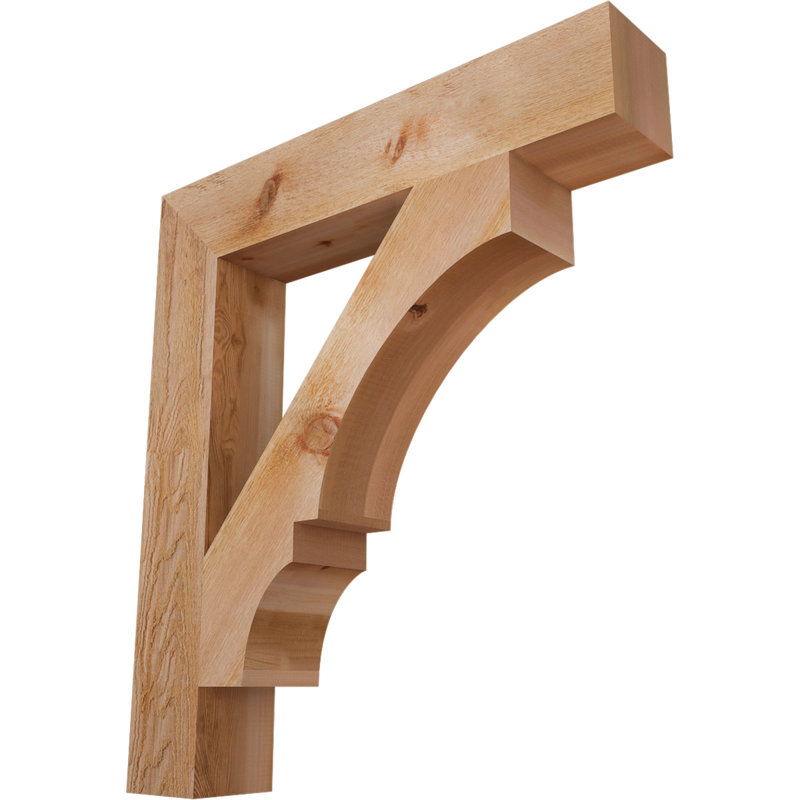 Support de bloc Balboa, Cèdre rouge de l'Ouest brut, L 6 po x P 34 po x H 38 po