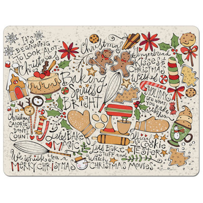 Christmas Toss Flexible Plastic Cutting Board Mat