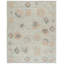 Tapis floral gris / beige en coton touffeté à la main Portville-1254938962