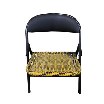 4 Piece Stackable Bar Stools - Black Powder Coated Frame, 11.8" W X 22" H Dimensions Chair For Bedroom Collapsible, Steel, 22.36" Tall, 19.8 Lb Package Weight