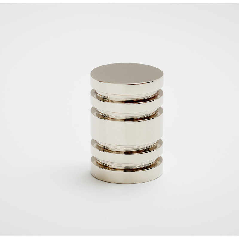Reveal Cylindrical Knob, Polished Nickel