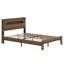 Structure de lit plateforme en bois avec tête de lit à DEL avec rangement et 2 USB, grand rangement sous le lit