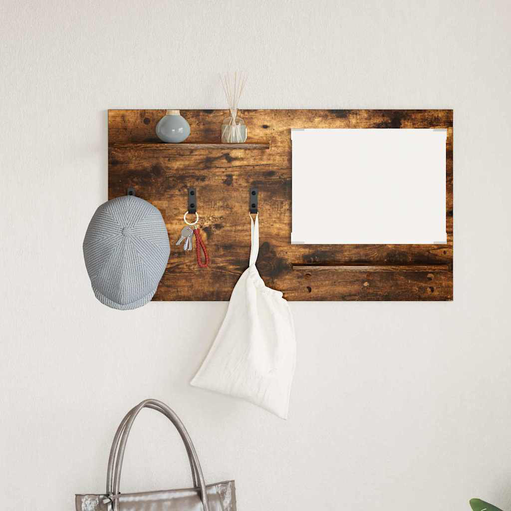 Wall-Mounted Coat Rack With Shelf 90 X 10 X 50 Cm
