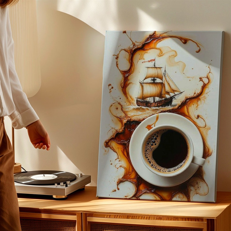 Tasse à café, cuisine nautique surréelle, 40" H x 30" W