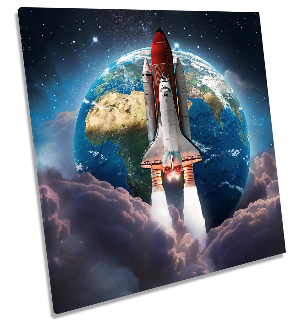 Space Shuttle Planet Earth - Wrapped Canvas Print