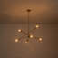 Lustre spoutnik moderne en verre 6 lumières