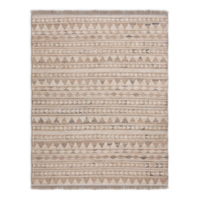 Camille Geometric Handwoven Jute/Cotton Natural Area Rug