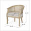 Chaise d'appoint avec structure en bois d'hévéa, revêtement beige et finition vieillie rétro pour élégance et confort-609119425