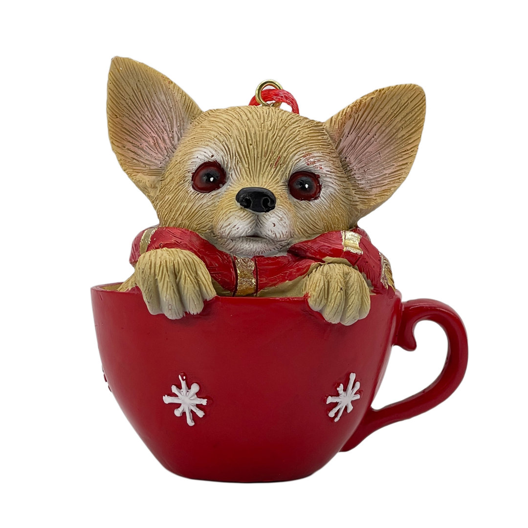 Teacup Dog Christmas Tree Holiday Ornament 3.5" The Holiday Aisle®