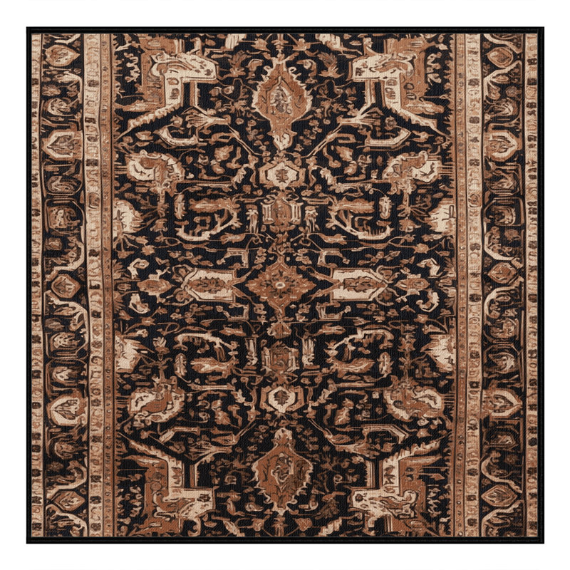 Tapis brun lavable à la machine, Carré 4 pi