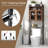Over The Toilet Storage Cabinet, 5-Tier Bathroom Space Saver W/2 Metal Mesh Doors & 3-Position Adjustable Shelf, Freestanding Storage Cabinet W/Heavy Duty Metal Frame (Rustic, Brown)
