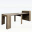 Table de salle à manger moderne extensible avec rangement, parfaite pour les espaces polyvalents et l'organisation facile-130196080