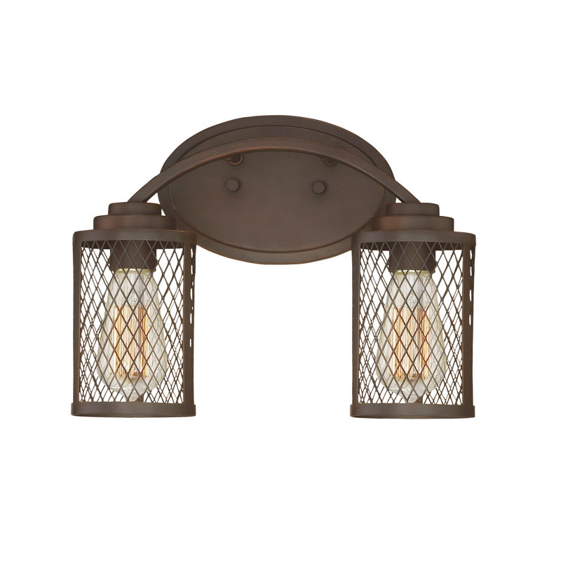 Éclairage pour meuble-lavabo 2 lumières Bastien, Bronze huilé